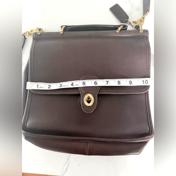 Vintage Coach 9927 Leather Willis mahogany/brown - Picture 15 of 16